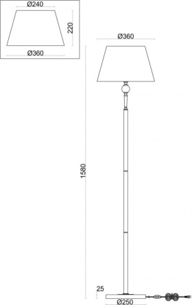 Торшер Rosemary FR2190FL-01N фото 2