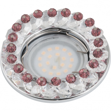 Точечный светильник Peonia DLS-P115 GU5.3 CHROME/CLEAR+PURPLE фото 1