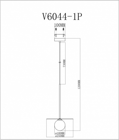Подвесной светильник Scrumbel V6044-1P фото 2